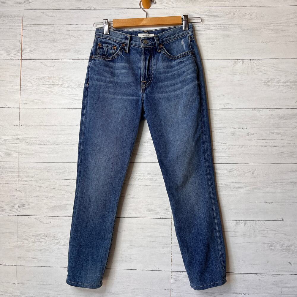 GRLFRND Jeans Womens SZ 24 Karolina Button Fly Last Kiss High Rise Straight Leg